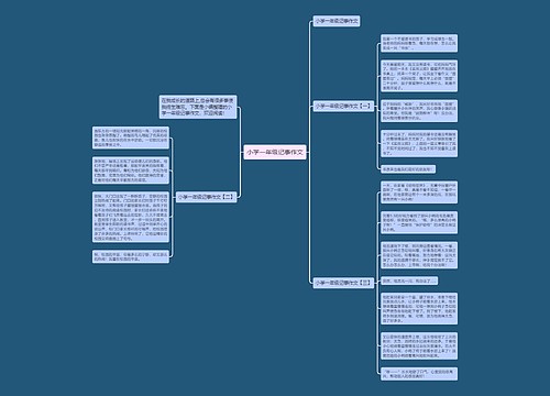 小学一年级记事作文