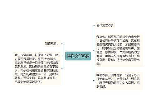 雾作文200字