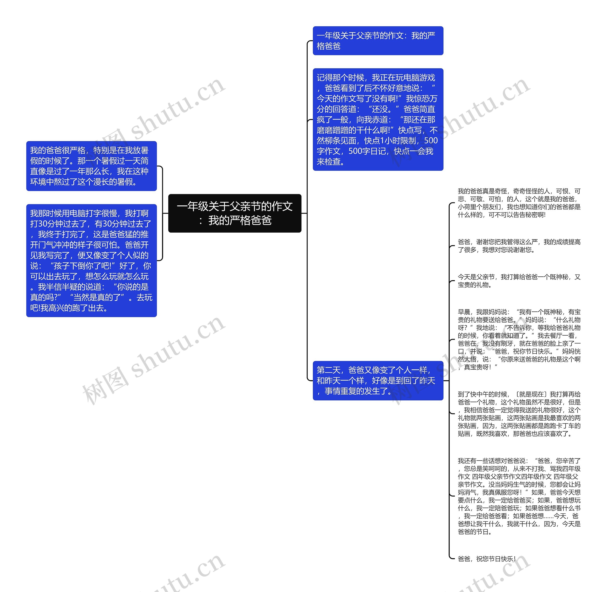 一年级关于父亲节的作文：我的严格爸爸