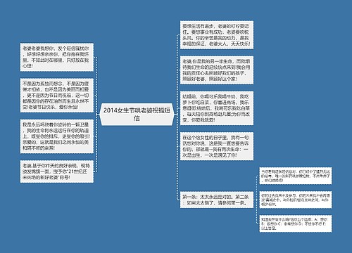 2014女生节哄老婆祝福短信