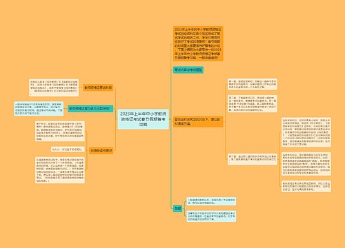 2023年上半年中小学教师资格证考试春节假期备考攻略