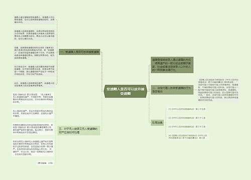 受遗赠人是否可以放弃接受遗赠