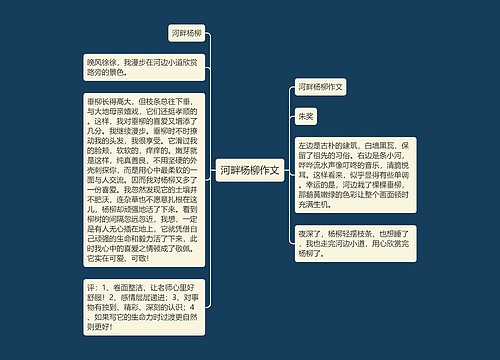河畔杨柳作文 河畔杨柳作文