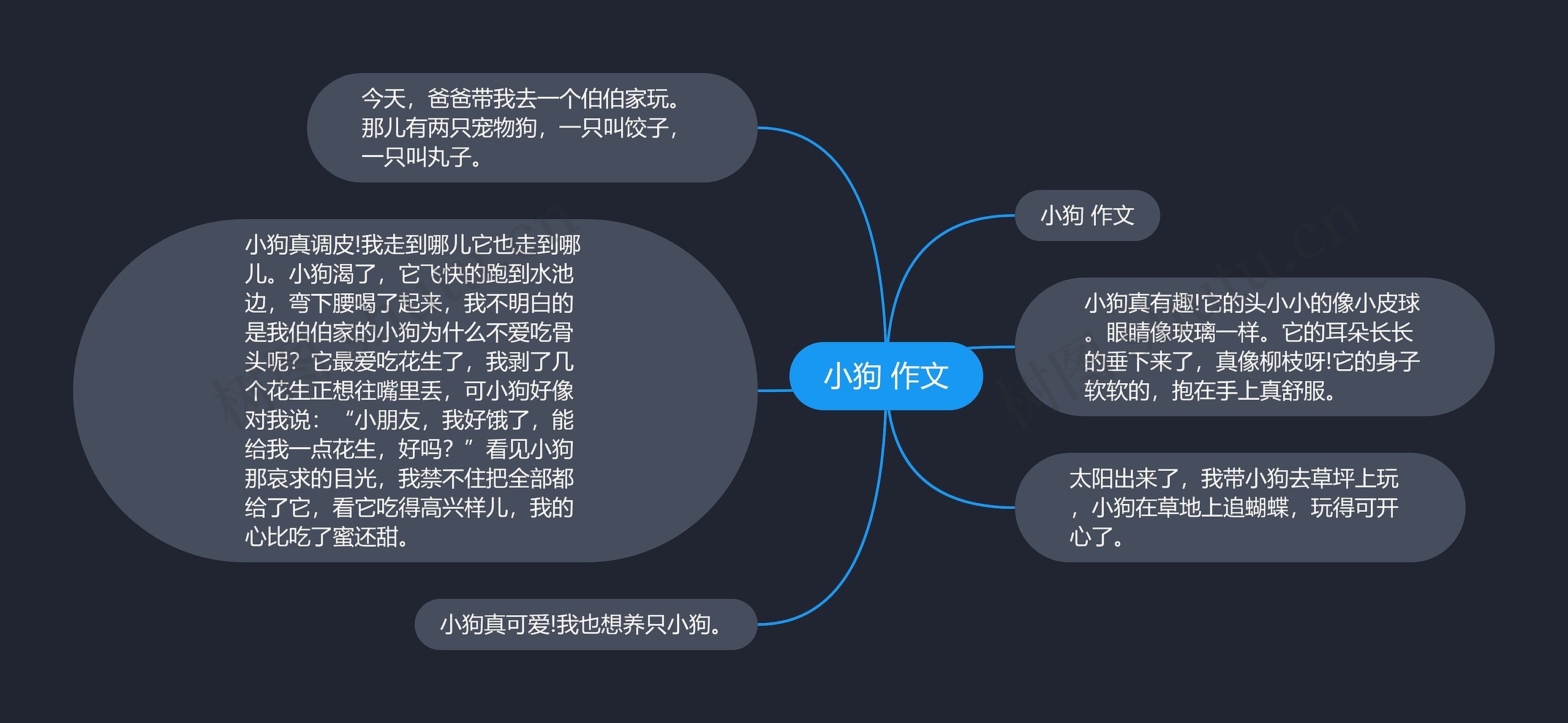 小狗 作文思维导图