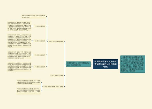 教师资格证考试《中学教育知识与能力》科目高频考点3