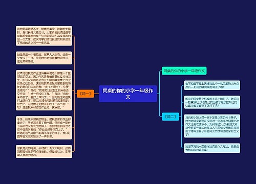 同桌的你的小学一年级作文