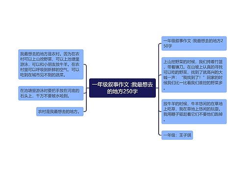 一年级叙事作文 :我最想去的地方250字