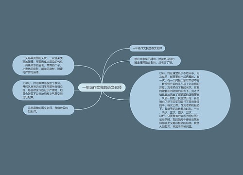 一年级作文我的语文老师