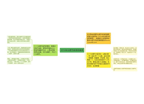 2014年光棍节微信祝福语思维导图