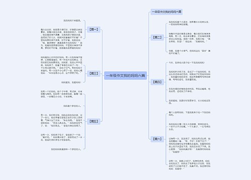 一年级作文我的妈妈六篇