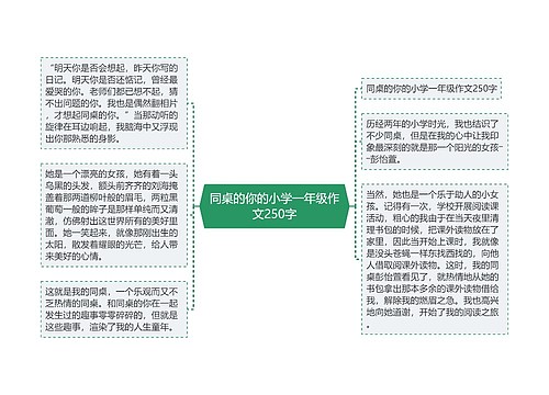 同桌的你的小学一年级作文250字