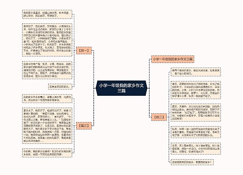 小学一年级我的家乡作文三篇