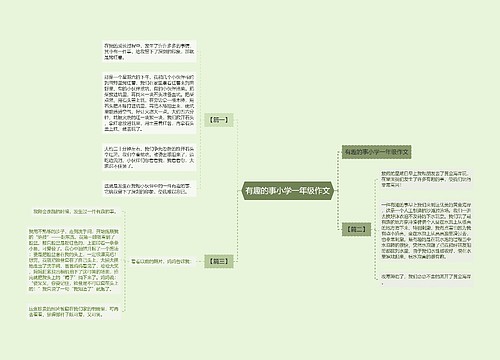 有趣的事小学一年级作文