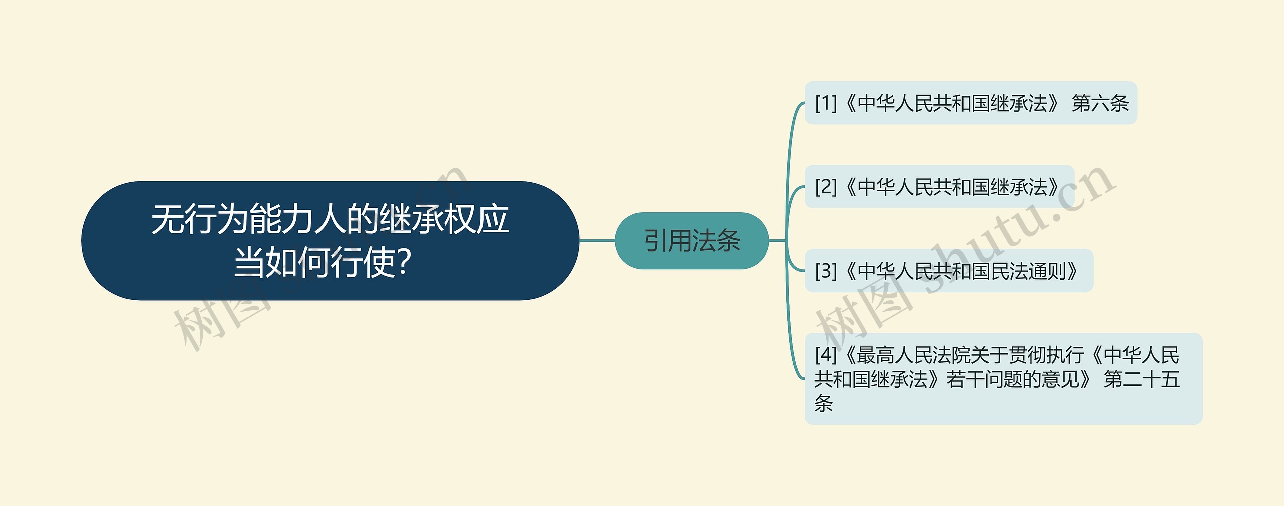 无行为能力人的继承权应当如何行使？思维导图