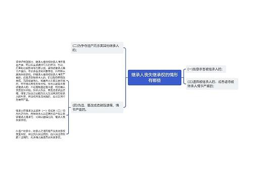 继承人丧失继承权的情形有哪些