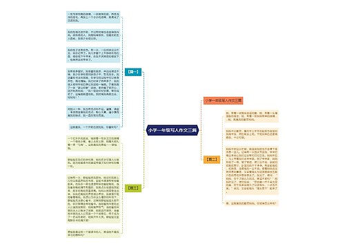 小学一年级写人作文三篇