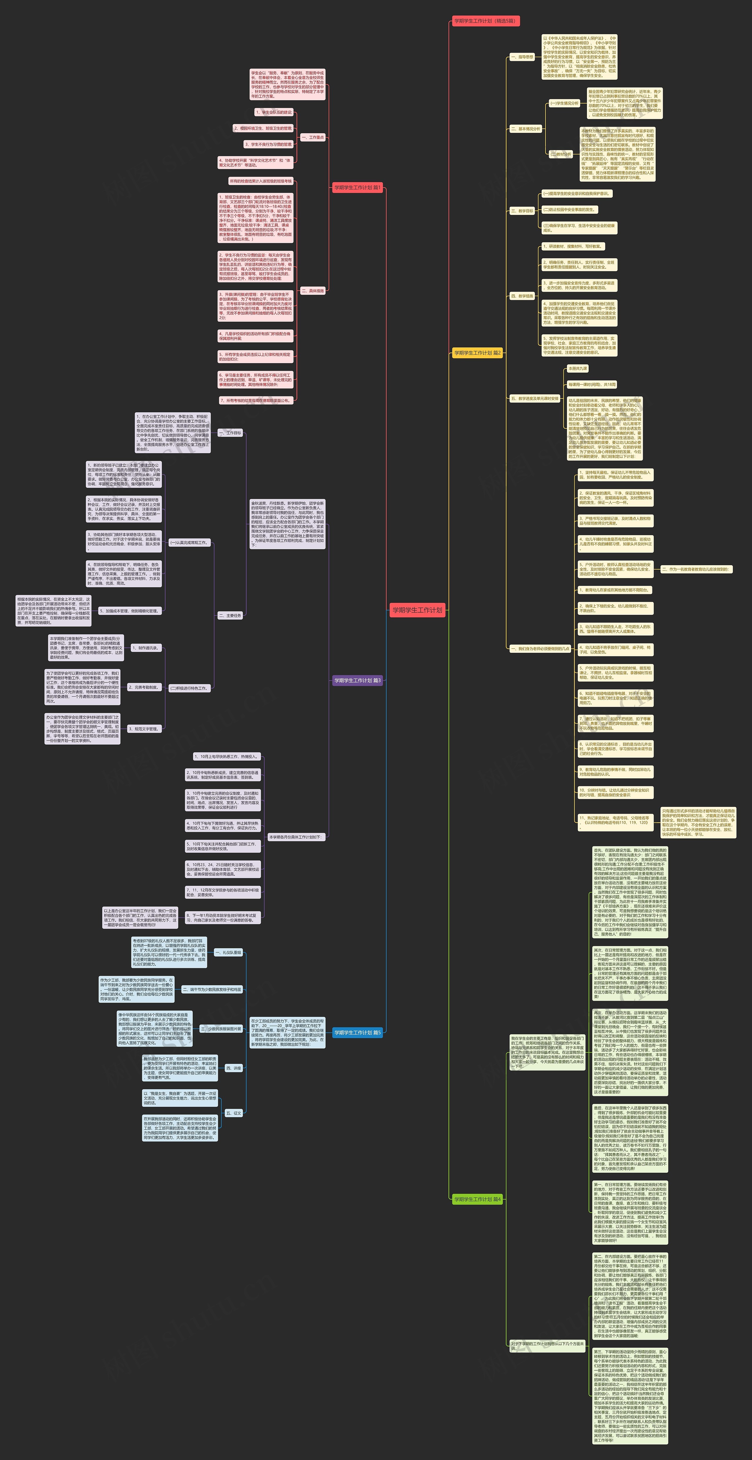 学期学生工作计划