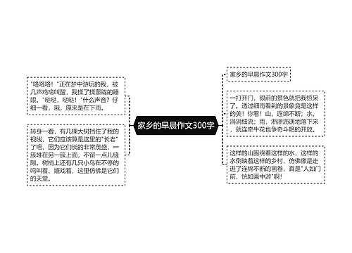 家乡的早晨作文300字