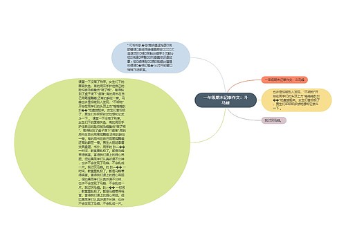 一年级期末记事作文：斗马蜂