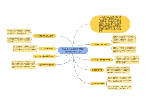 2022年下半年教师资格证考试面试考试大忌