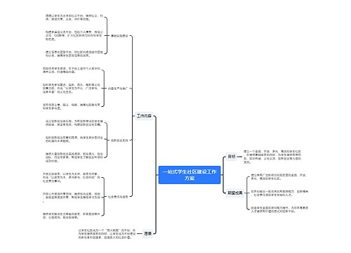 一站式学生社区建设工作方案
