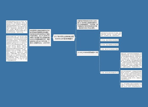 2017教师职业道德单选题和材料分析题考察重点