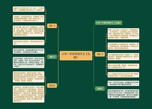 小学一年级写物作文【五篇】