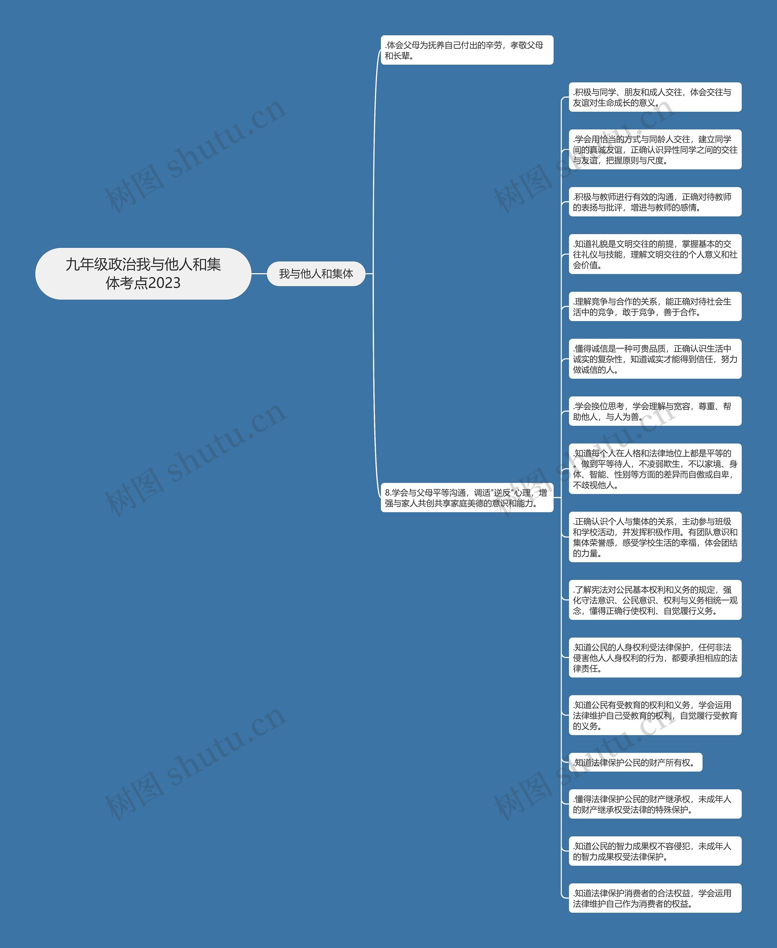 九年级政治我与他人和集体考点2023思维导图