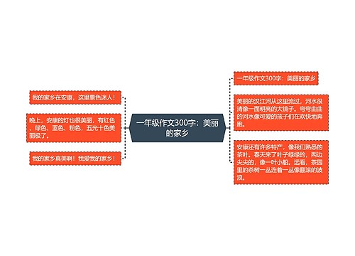 一年级作文300字：美丽的家乡