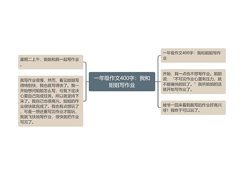 一年级作文400字：我和姐姐写作业