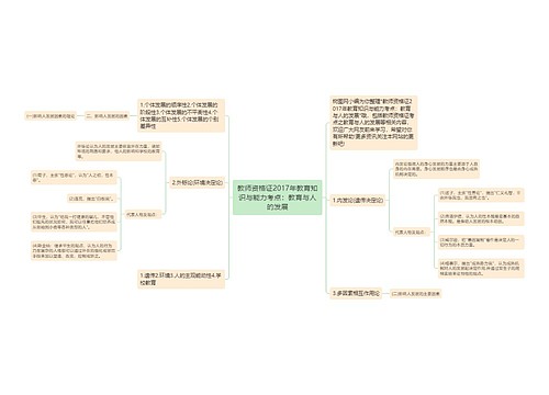 教师资格证2017年教育知识与能力考点：教育与人的发展