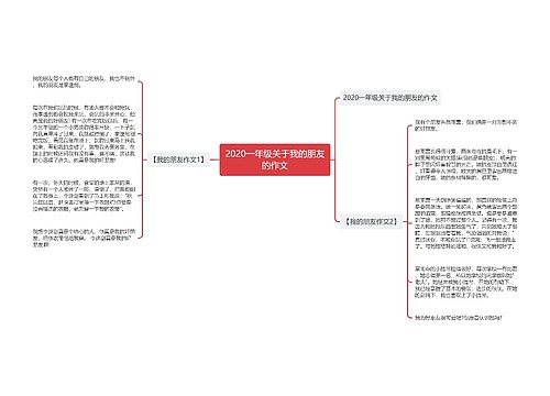 2020一年级关于我的朋友的作文