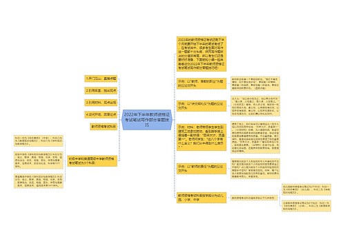 2022年下半年教师资格证考试笔试写作部分答题技巧