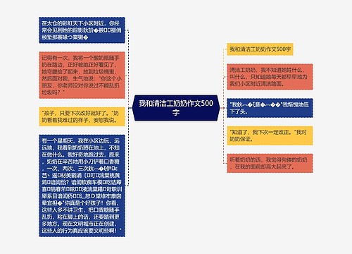 我和清洁工奶奶作文500字