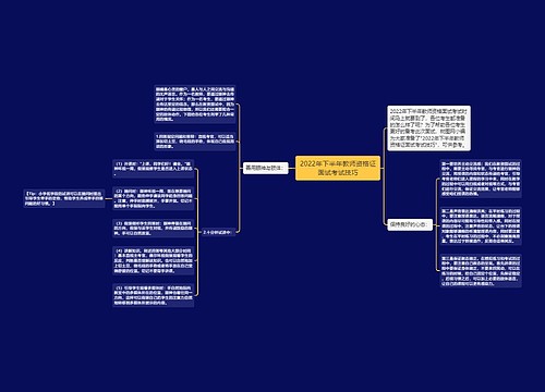2022年下半年教师资格证面试考试技巧