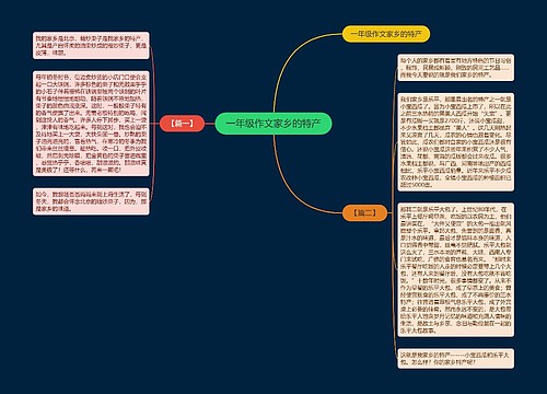 一年级作文家乡的特产