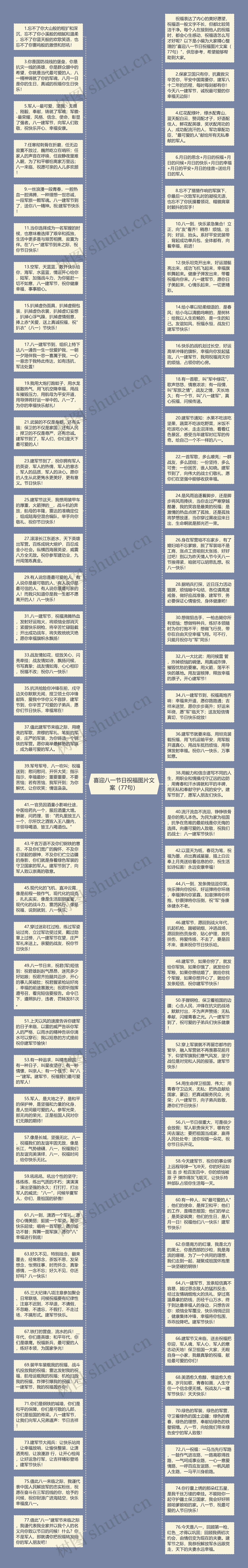 喜迎八一节日祝福图片文案（77句）