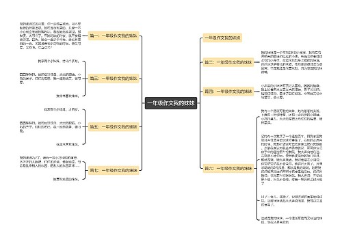 一年级作文我的妹妹