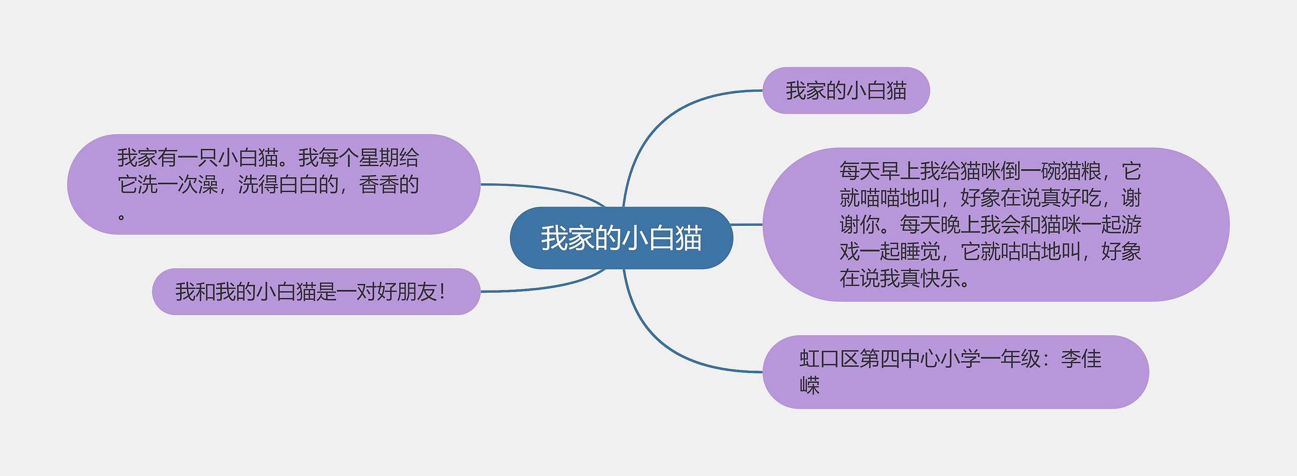 我家的小白猫思维导图