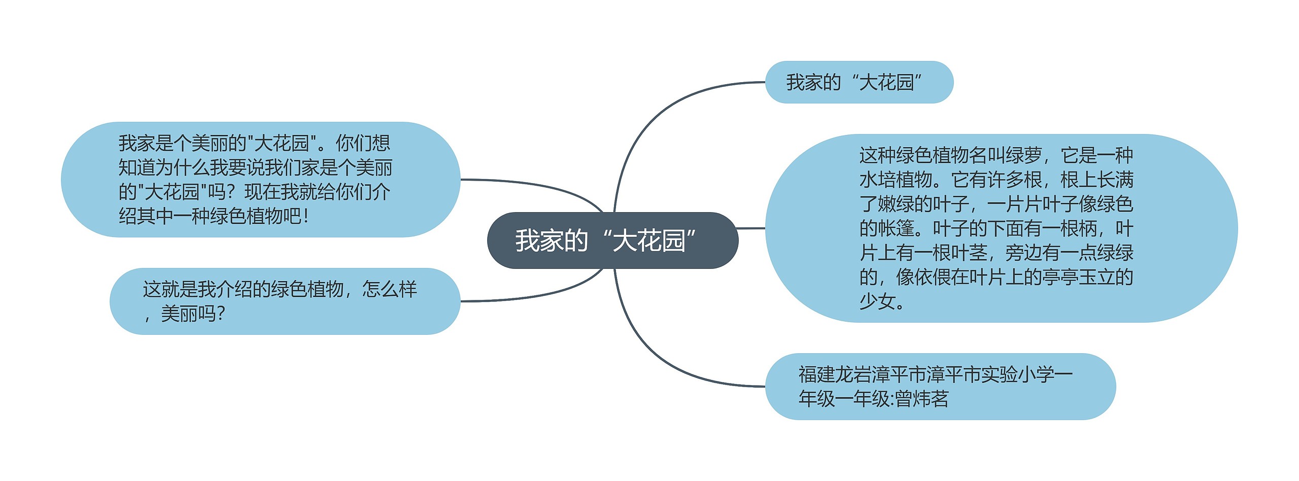 我家的“大花园”思维导图