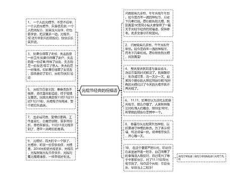 光棍节经典的祝福语思维导图