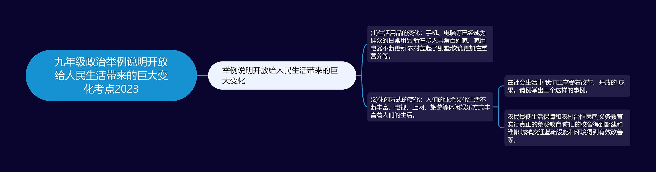 九年级政治举例说明开放给人民生活带来的巨大变化考点2023思维导图