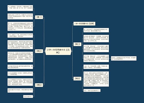 小学一年级想象作文【五篇】