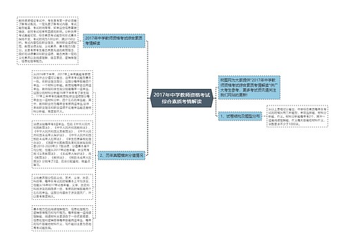 2017年中学教师资格考试综合素质考情解读