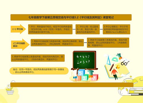 七年级数学下册第五章相交线与平行线5.2《平行线及其判定》课堂笔记