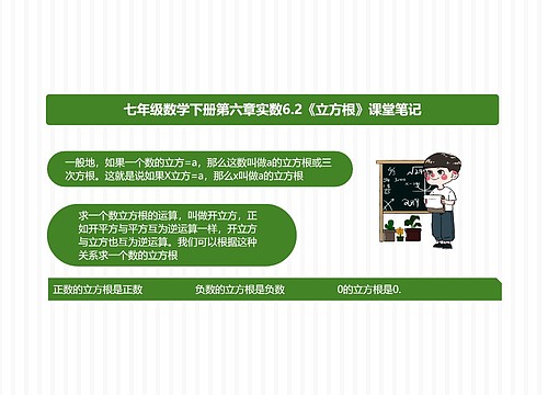 七年级数学下册第六章实数6.2《立方根》课堂笔记 七年级数学下册第六章实数6.2《立方根》课堂笔记