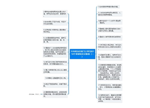 中考政治总复习之常见的158个易错知识点集锦（一）