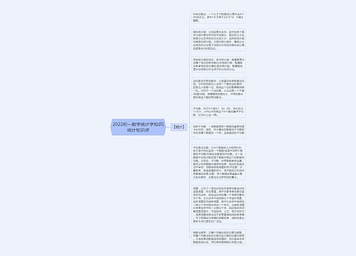 2022初一数学统计学知识|统计知识点