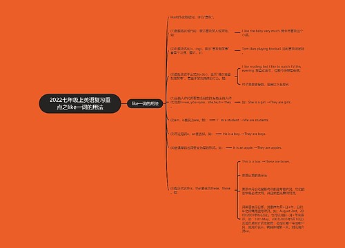 2022七年级上英语复习重点之like一词的用法