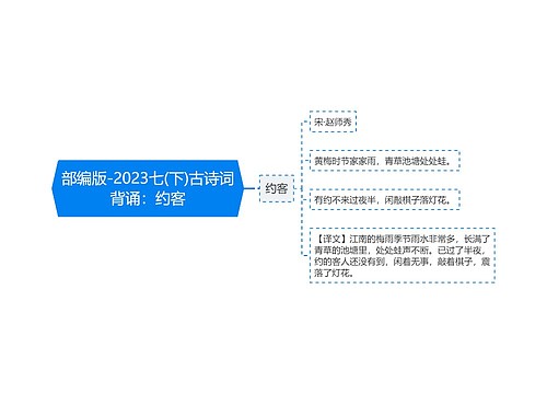 部编版-2023七(下)古诗词背诵：约客